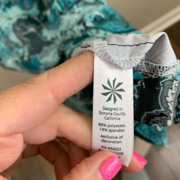 Athleta Everywhere Featherweight Blue/Gray Halter Dress - Picture 5 of 6